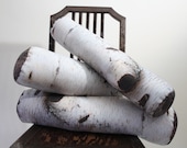 Birke Baum Log Kissen - auf Bestellung - dekorative Kissen - Log Dekor - Wald