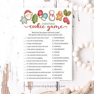 Christmas Cookie Game Christmas Party Game Cookie Exchange Christmas Baking Christmas Party Christmas Activity INSTANT DOWNLOAD image 1