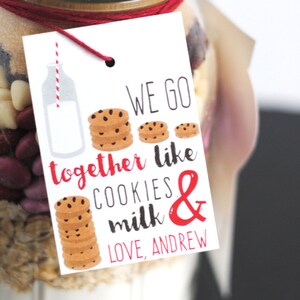 EDITABLE Valentines Day Cookie Tag Valentines Day Treat Tag Gift Tag Cookies Tag Teacher Gift Neighbor Gift INSTANT DOWNLOAD image 1