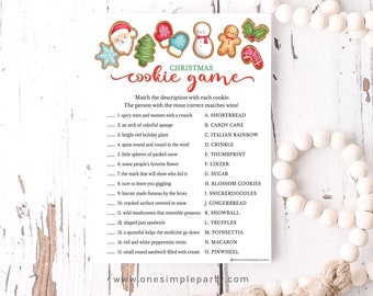 Christmas Cookie Game - Christmas Party Game - Cookie Exchange - Christmas Baking - Christmas Party - Christmas Activity - INSTANT DOWNLOAD