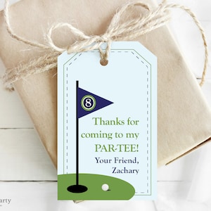 EDITABLE Boy Golf Favor Tags - Golf Birthday - Golf Party - Mini Golf Party - First Birthday - Golf Par-Tee - DIGITAL DESIGN