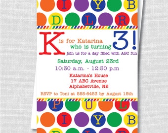 Abc Birthday Etsy