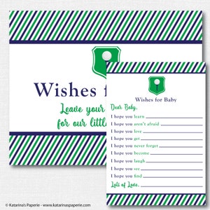 Juego de tarjetas de deseos para bebés con temática de golf: tarjetas imprimibles para baby shower o primer cumpleaños: baby shower con temática de golf: juego para baby shower: DESCARGA INSTANTÁNEA