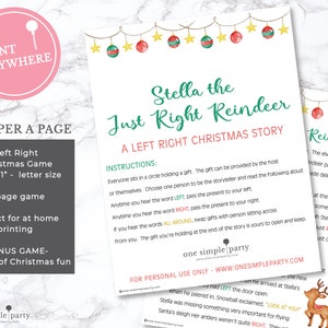 Christmas Left Right Game Christmas Game Gift Exchange Game Christmas Party Pass the Gift Game TWO Games INSTANT DOWNLOAD image 5