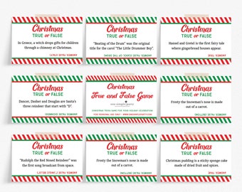 Christmas Trivia Game: True or False Quiz (Instant Download)