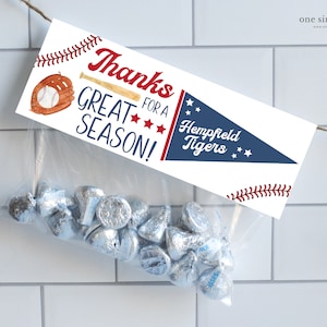 EDITIERBARE Saisonende Baseball Bag Topper - Baseball Team Geschenk - Baseball Saison - Sport Geschenk - Baseball Leckerli Tasche - SOFORTIGER DOWNLOAD