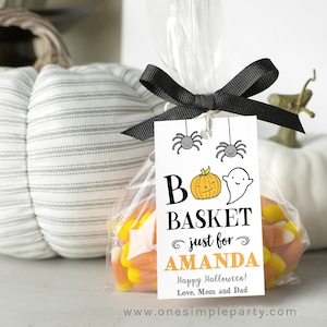 BEARBEITBAR Süßer Halloween Boo Korb Anhänger - Boo Tags - Boo Korb - Halloween Korb Anhänger - Halloween Geschenkanhänger - Halloween Anhänger - DIGITAL DESIGN
