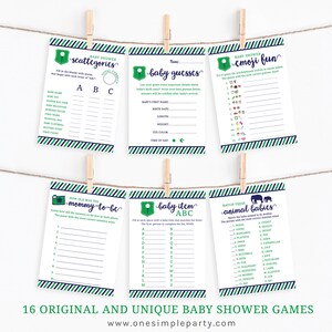Boy Golf Baby Shower Games Collection - 16 Printable Games - Baby Shower Bingo, Wishes, Word Scramble... - Golf Baby - INSTANT DOWNLOAD
