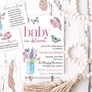 EDITABLE Colorful Baby in Bloom Baby Shower Invitation - Floral Baby Shower - Spring Baby Shower - Baby in Bloom Invite - INSTANT DOWNLOAD