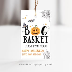 EDITIERBARE Halloween Boo Korb Anhänger - Boo Tags - Boo Korb - Halloween Korb Anhänger - Halloween Geschenkanhänger - Halloween Anhänger - DIGITAL DESIGN