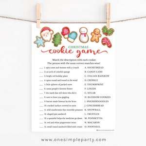 Christmas Cookie Game Christmas Party Game Cookie Exchange Christmas Baking Christmas Party Christmas Activity INSTANT DOWNLOAD image 2