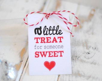 INSTANT DOWNLOAD Sweet Treat Valentine's Day Gift Tags - Valentine Tag - Treat Tag - Sweet Treat Tag - Treat Bag Tags - Candy Favor Tag