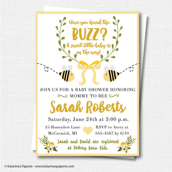 Baby Shower Invite Personalised Baby Shower Invitation Mummy to bee