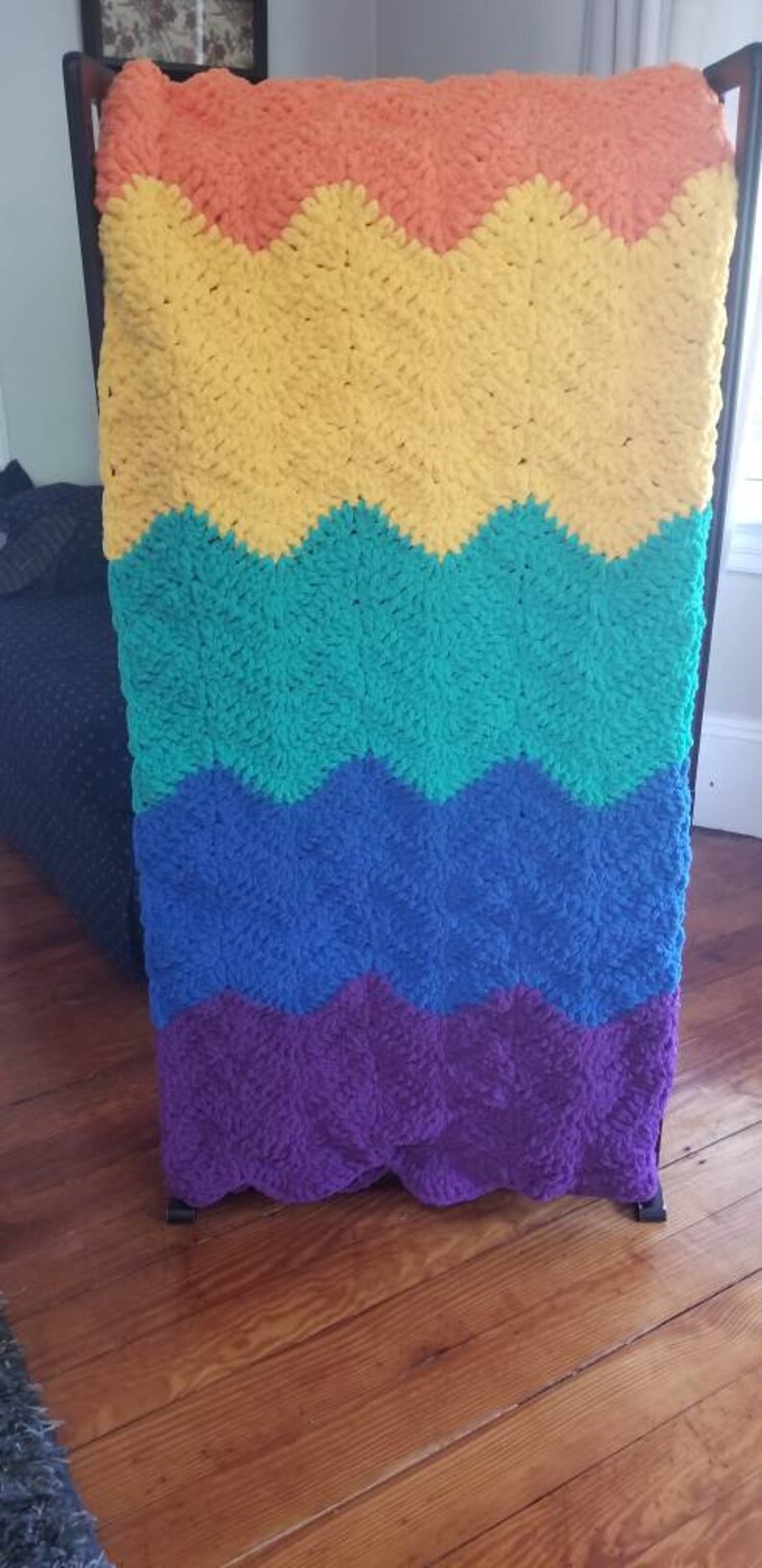 Rainbow Afghan Rainbow Blanket Pride Afghan Pride Blanket Etsy