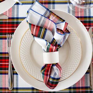 Plaid napkins, tartan napkins, christmas serviettes image 4