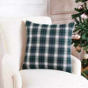 Black and white plaid pillows sales