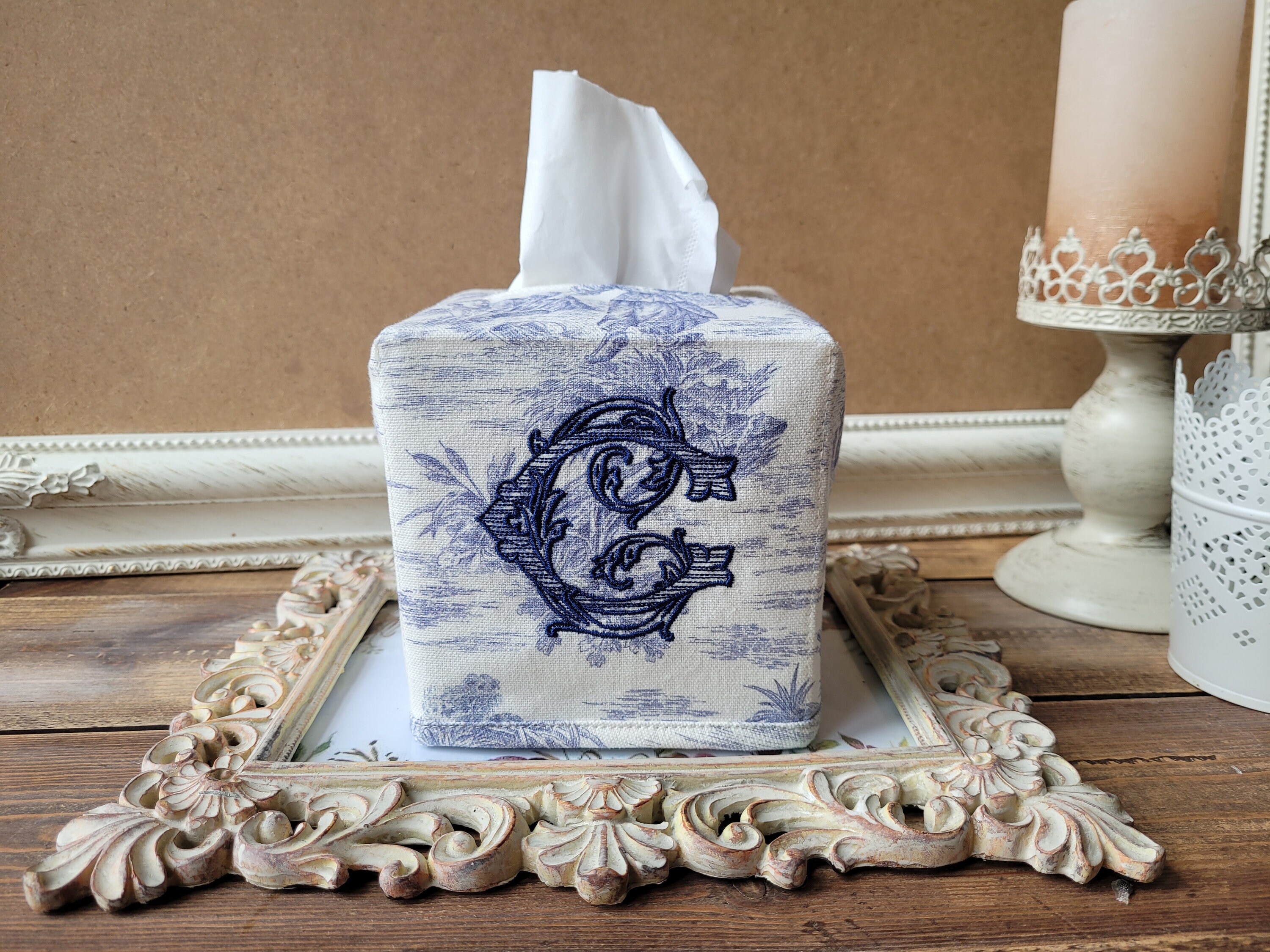White tissue box cover discount