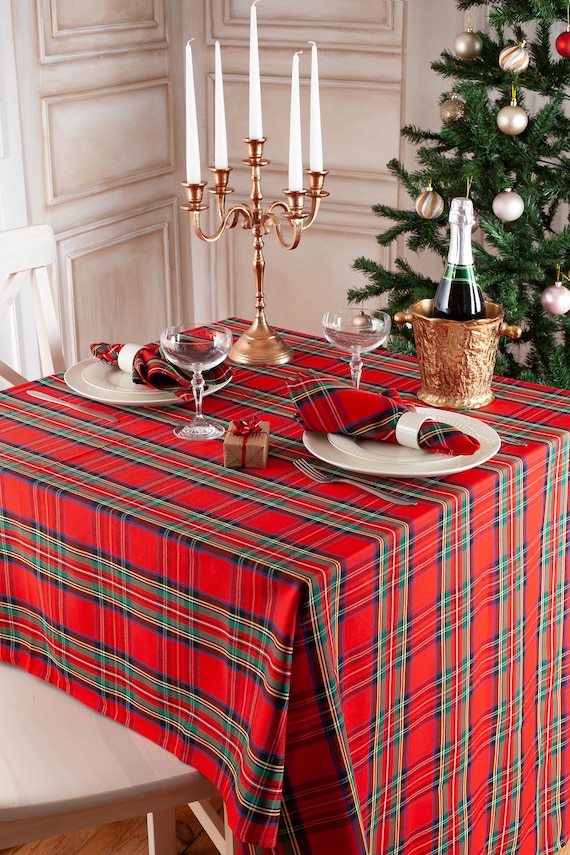 Tartan tablecloth deals