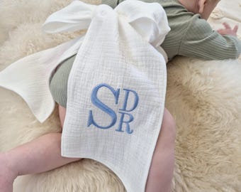 Faixa de laço para bebê recém-nascido com monograma, laço para berço, acessório para foto de maternidade, presente de chá de bebê, laço para faixa de bebê