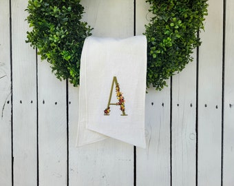 Monogramed wreath sash, personalized monogram sash, ivory wreath sash