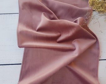 Dusty pink velvet table runner, powder pink table runner, wedding table runner