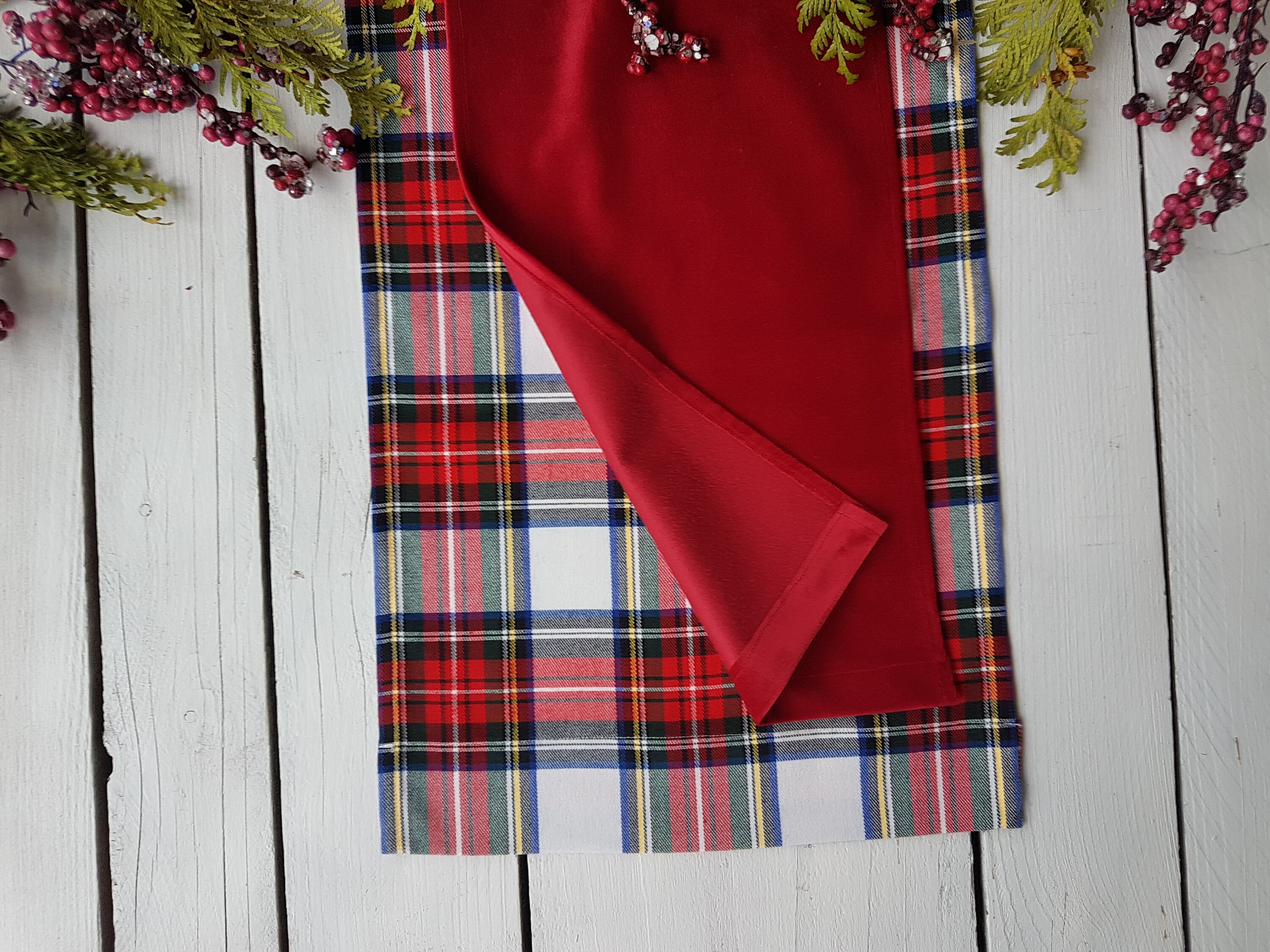 2 christmas table runners, set of table runners, christmas runners, layering