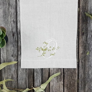 MONOGRAM table runner, personalized table runner, linen runner, embroidered personalized table cloth