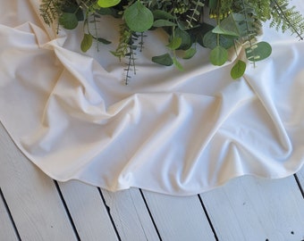 Ivory tree skirt, natural white velvet Christmas tree skirt, Monochrome tree skirt, velvet tree skirt