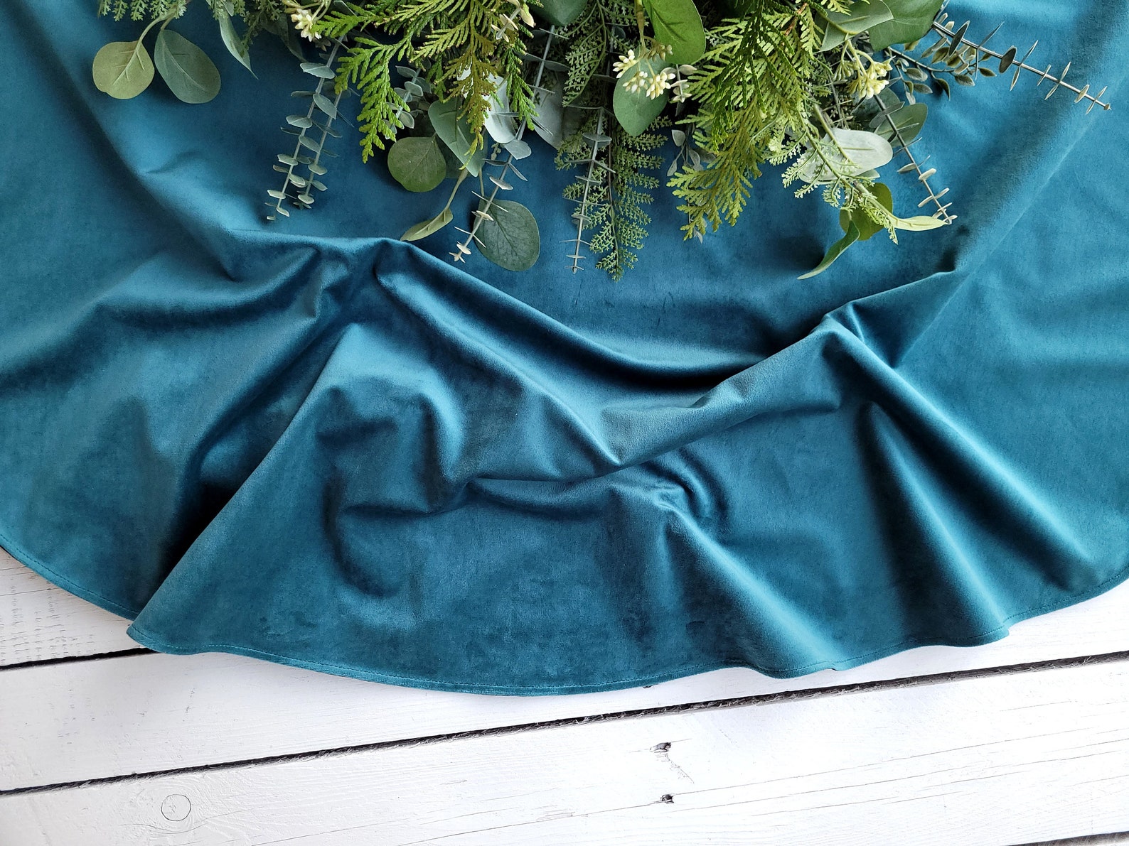 Image of Peacock Christmas Tree Skirt