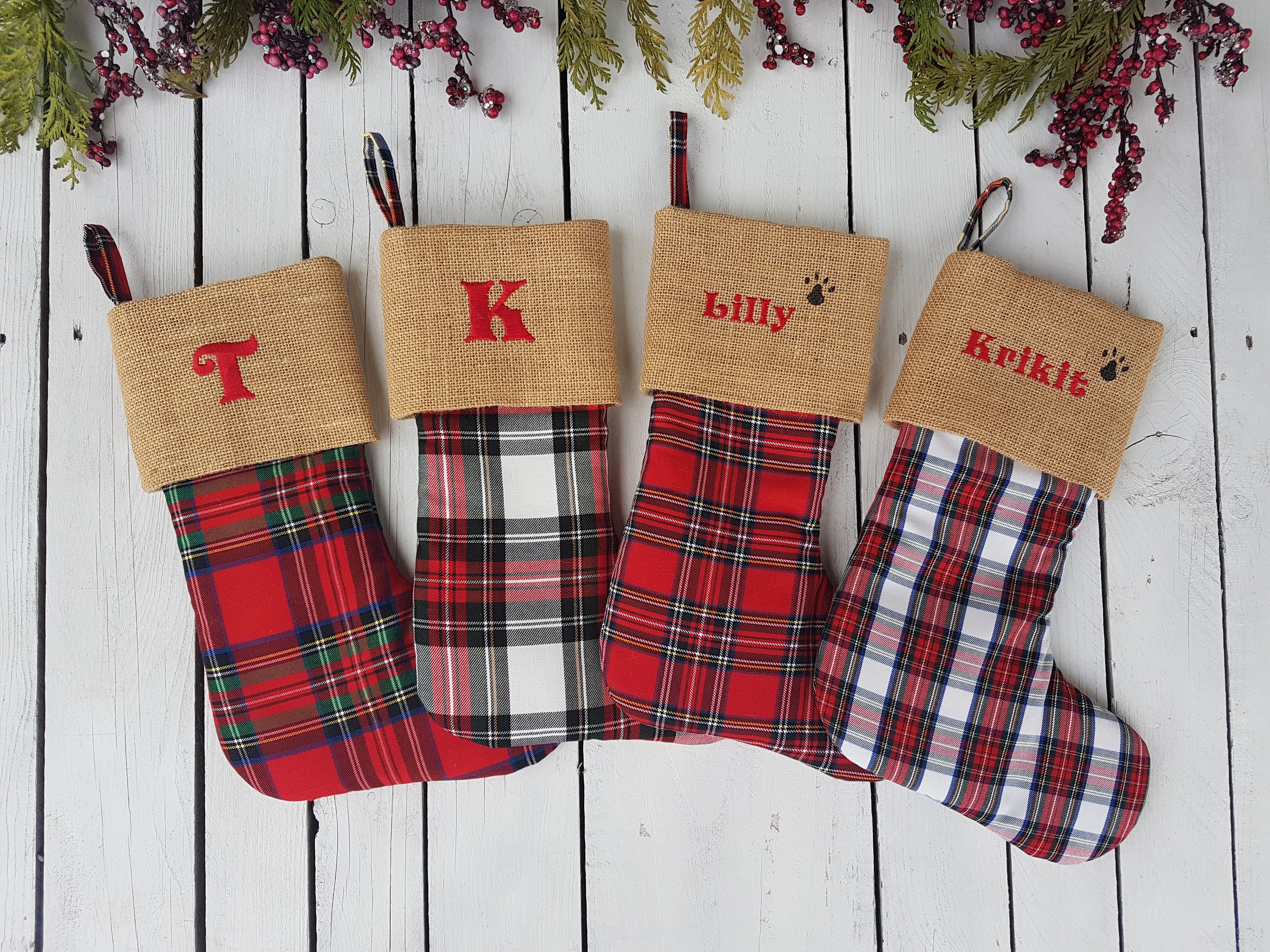 Checkered Christmas Socks Checkered Christmas Socks