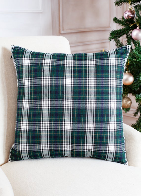 Christmas Decorative Pillows Case Plaid Cushion Covers Farmhouse Holiday  Living Room Home Decoration Housse De Coussin