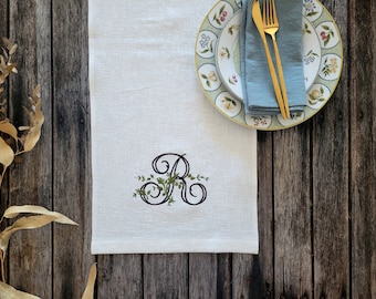 MONOGRAM table runner, personalized table runner, linen runner, embroidered personalized table cloth