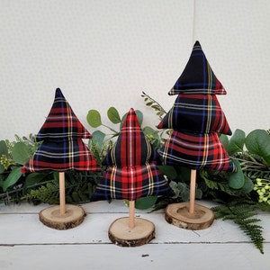 Plaid Christmas tree ornaments image 1