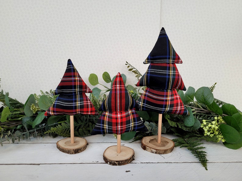 Plaid Christmas tree ornaments image 1