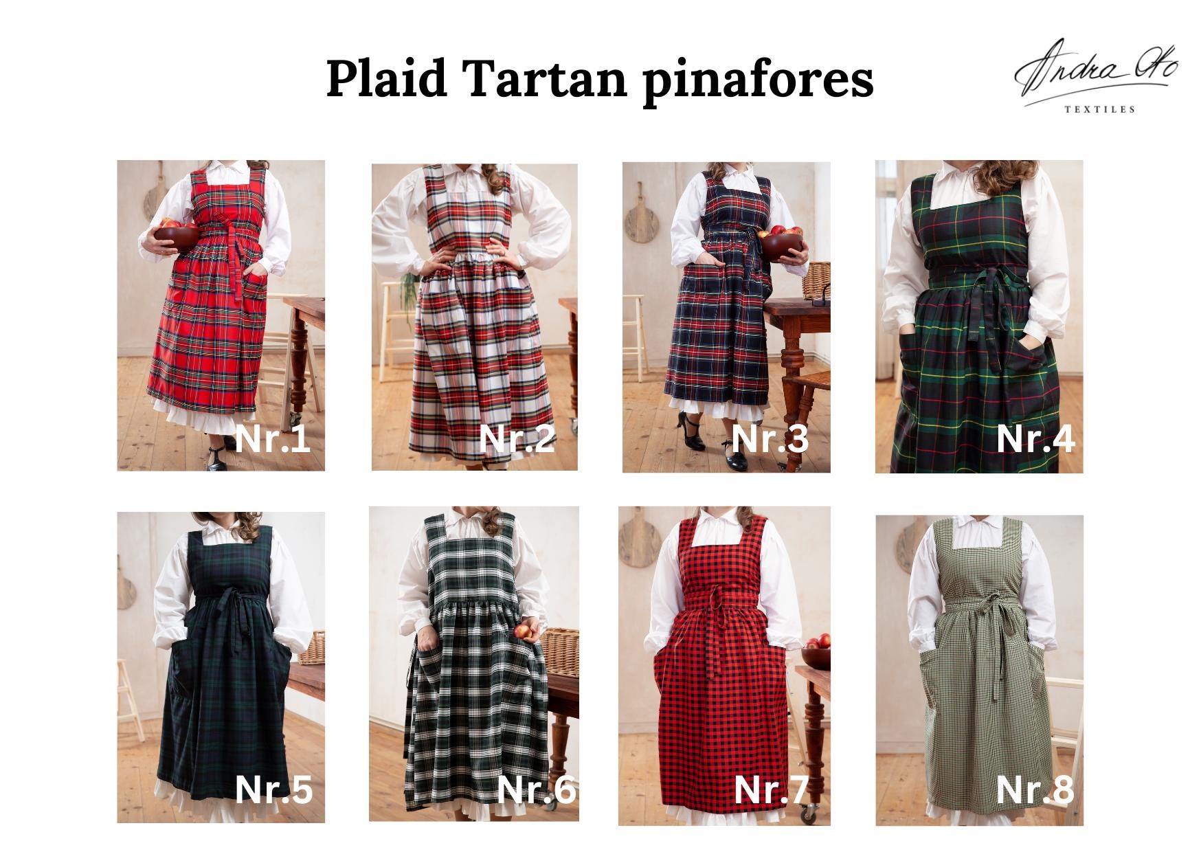 アトリエGG Dress apron(tartancheck) 16 アトリエGG Dress apron(tartancheck) 16