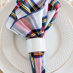 Plaid napkins, tartan napkins, christmas serviettes image 2