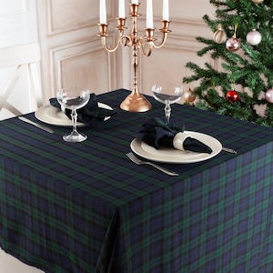 Blackwatch plaid tablecloth