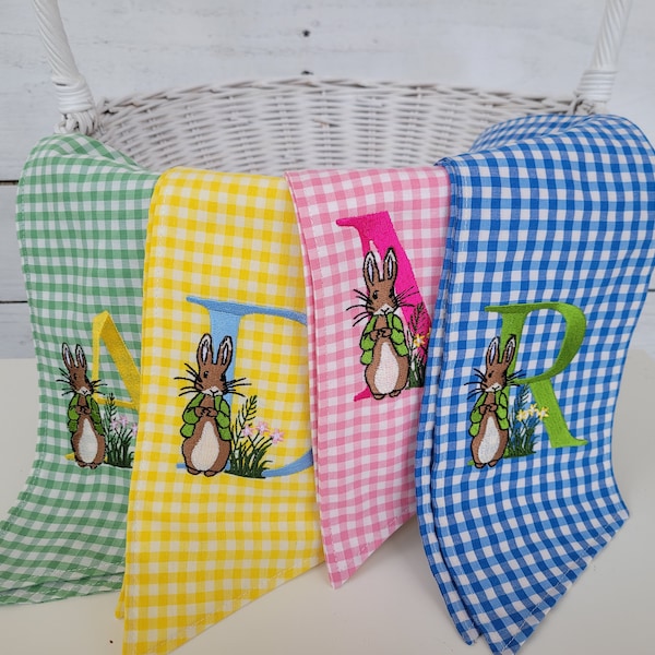 Gingham Easter wreath sash, Easter wreath sash, green gingham wreath sash,spring sash