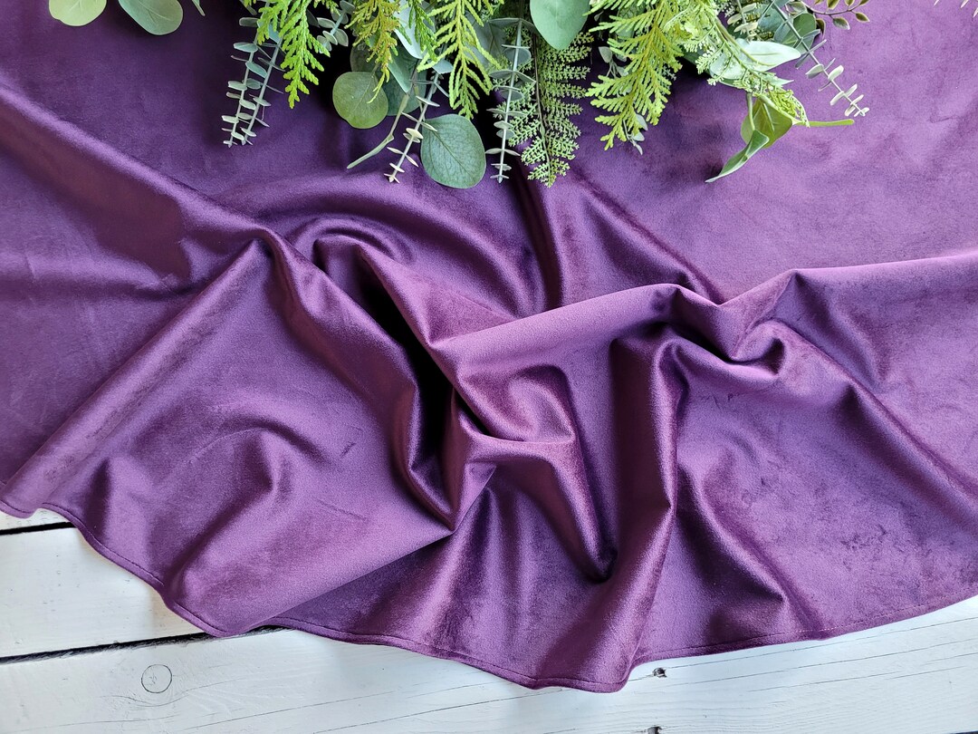 Purple Velvet Tree Skirt, Christmas Tree Skirt, Monochrome Tree Skirt