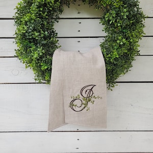 Monogramed wreath sash, personalized monogram sash, ivory wreath sash