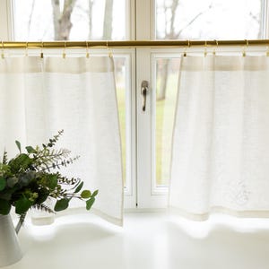 Linnegardiner, halvtransparenta gardiner, klämgardiner, för garderob, skjutdörrsdraperier, ljusfiltrerande små fönster, sminkprydnad