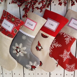 Family Christmas stockings, fun kids stockings, fairytale stockings, character stockings image 1