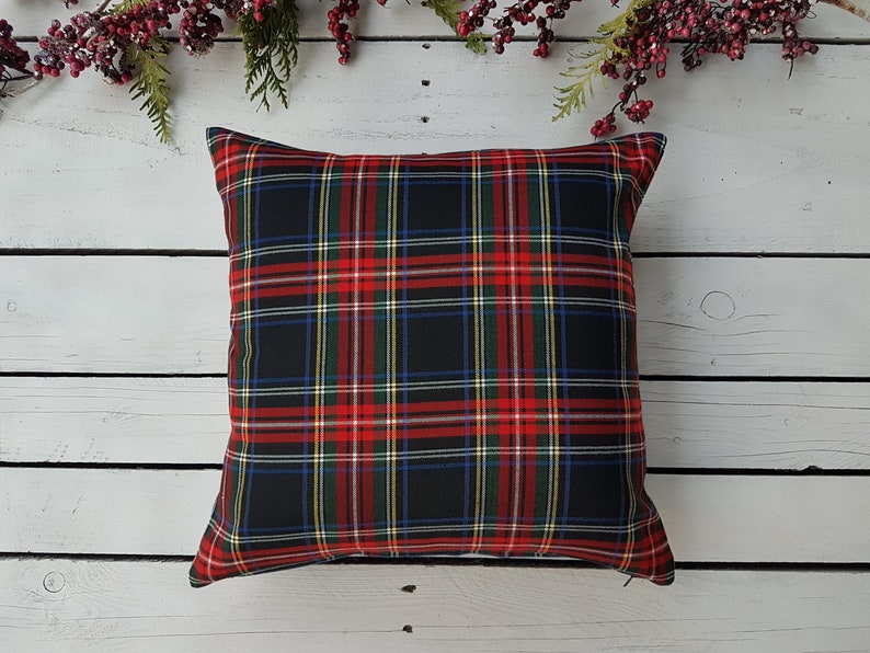 Plaid Pillow Cover Farmhouse Pillow Cover Tartan Pillow Etsy