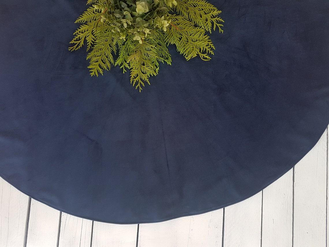 Navy Christmas Tree Skirt 