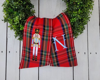 Nussknacker Royal Stewart Kranz Schärpe, Türkranz Schärpe, personalisierte Kranz Schärpe, Weihnachtskranz Schärpe