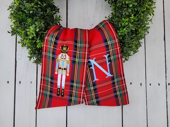 Nutcracker Royal Stewart Wreath Sash, Door Wreath Sash