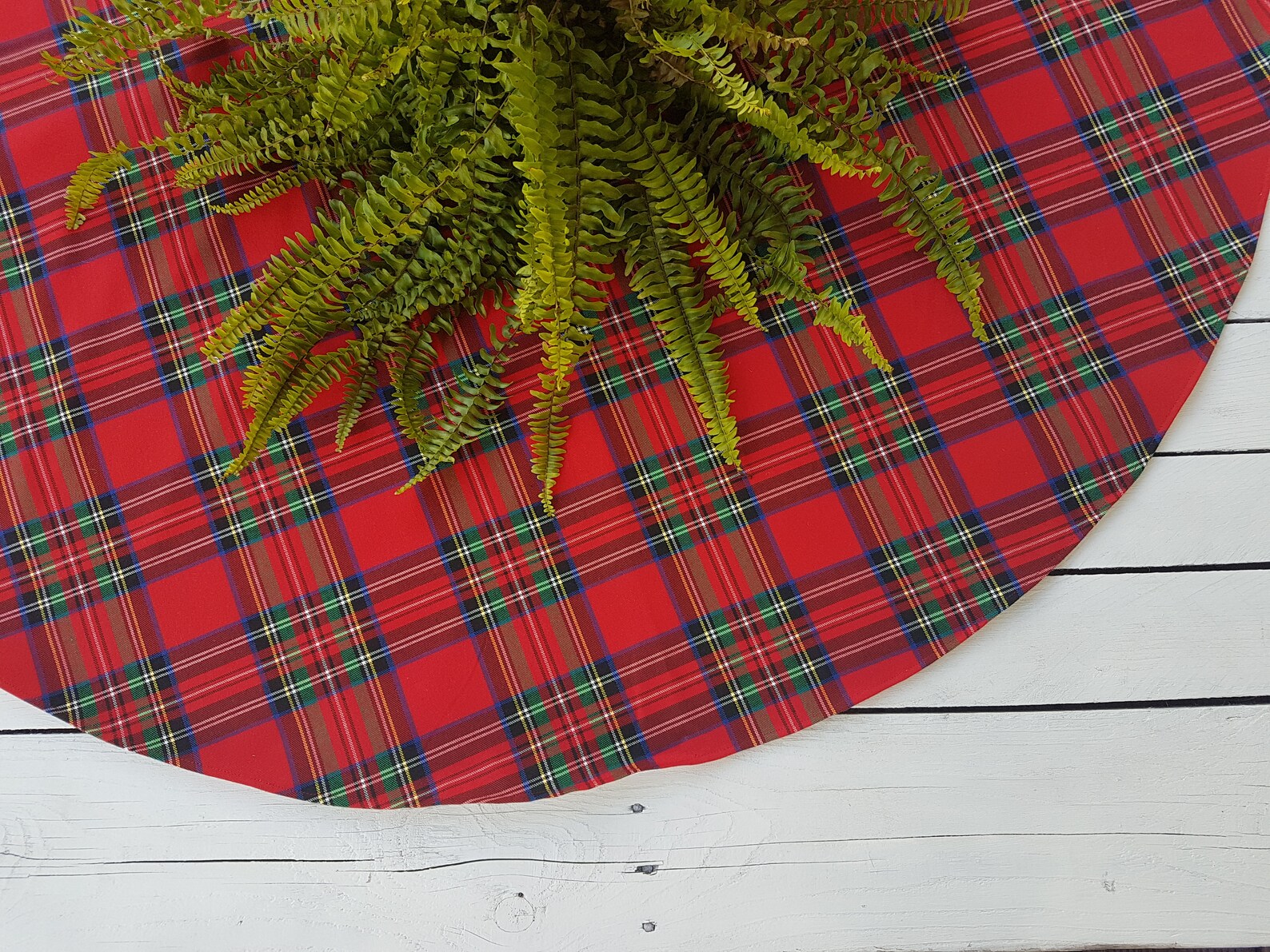 Red Plaid Tree Skirt 