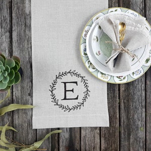 MONOGRAM table runner, personalized table runner, linen runner, embroidered personalized table cloth