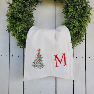 Christmas tree sash, Monogramed wreath sash, door wreath sash, personalized wreath sash