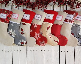 Family Christmas stockings, fun kids stockings, fairytale stockings, character stockings